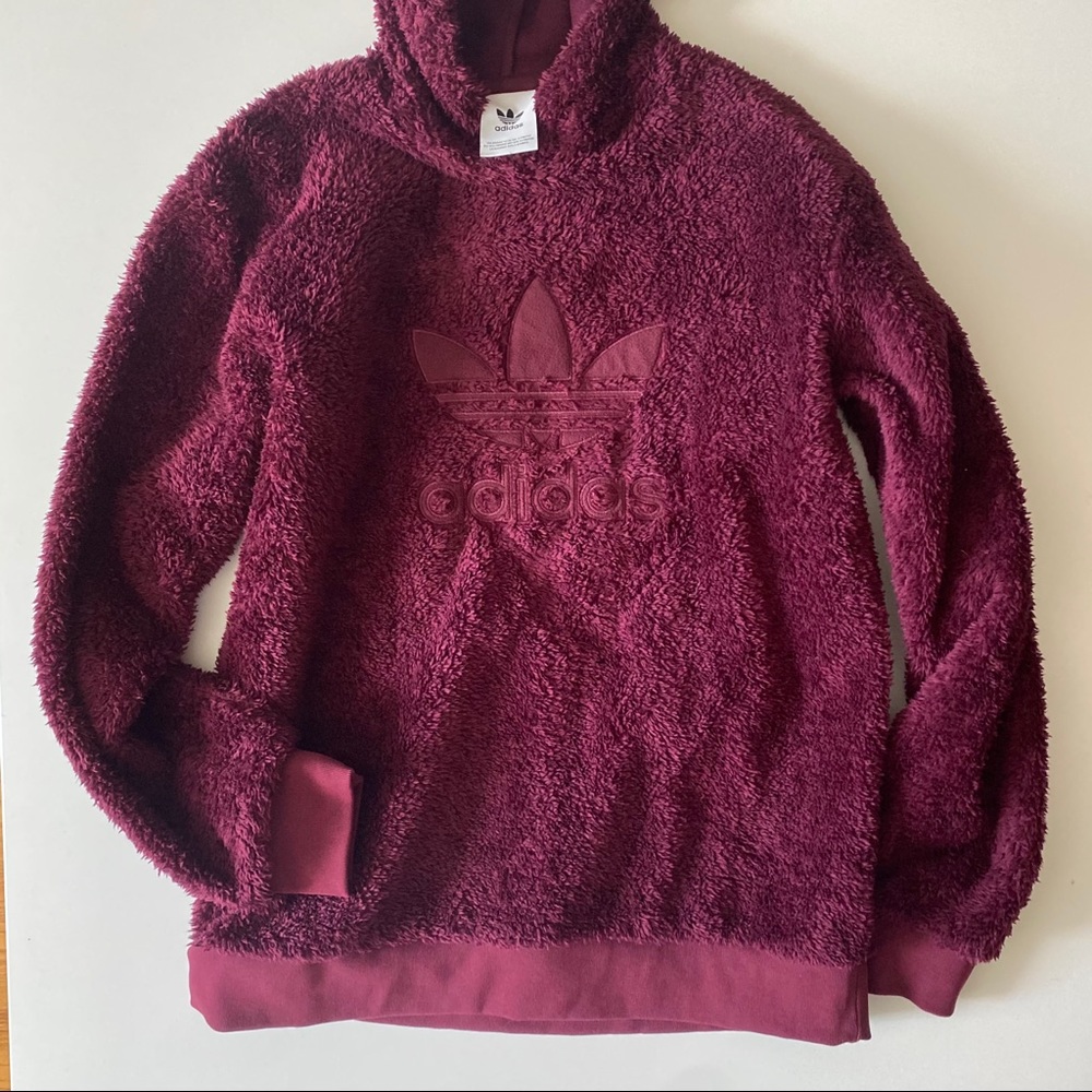 Winterized Maroon Adidas Pullover Hoodie